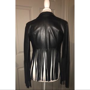Fringe Faux Leather jacket